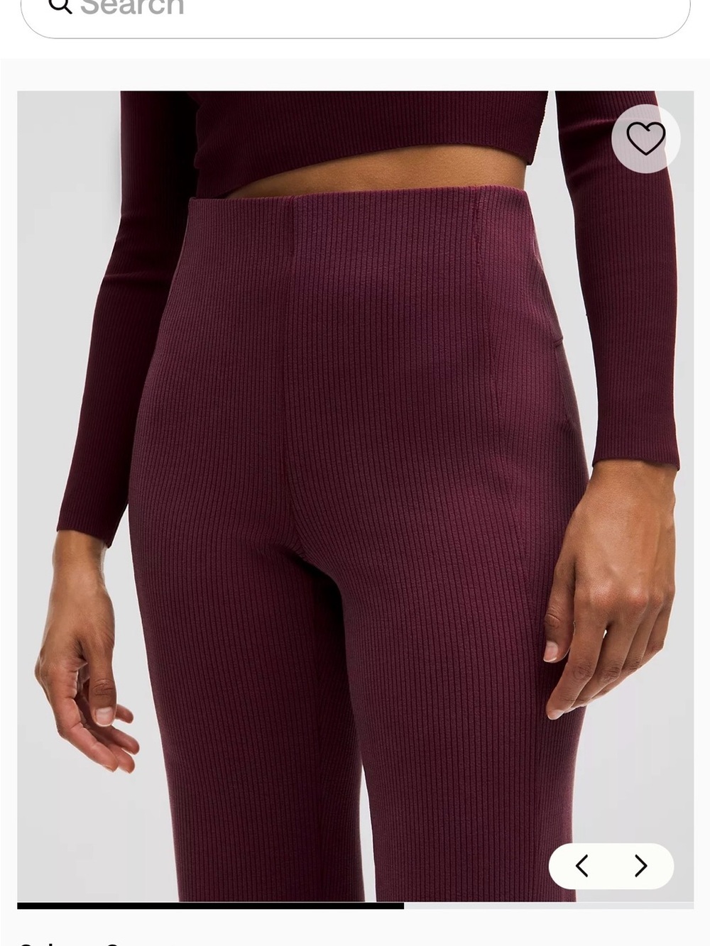 Size 12 Lululemon ribbed softstreme flared pants